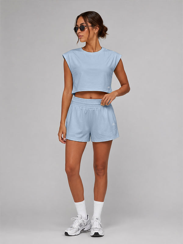 Set Oversized Crop Top With Short