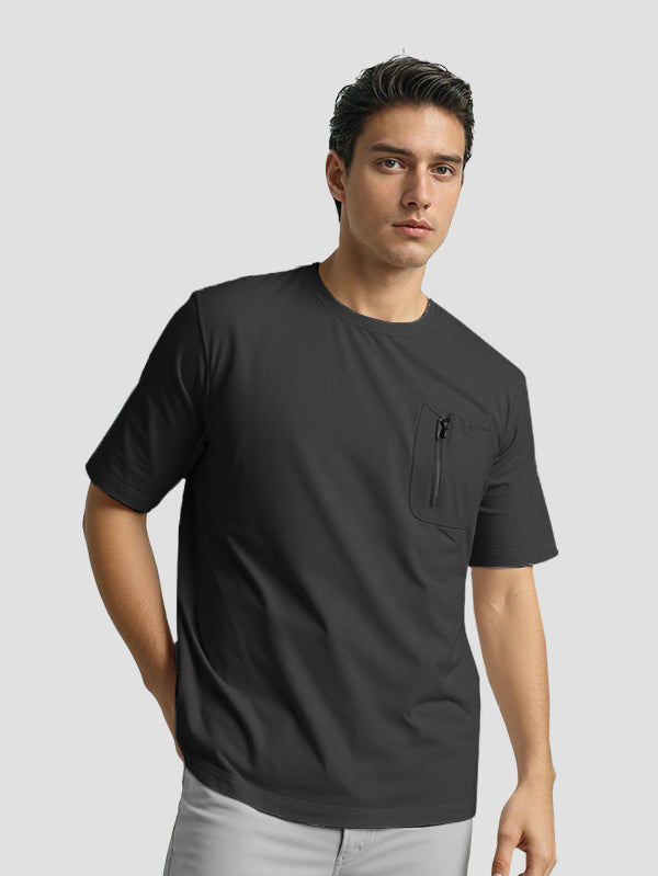 Polyester Zip Pocket T-Shirt