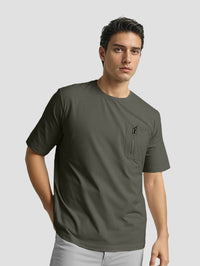Polyester Zip Pocket T-Shirt