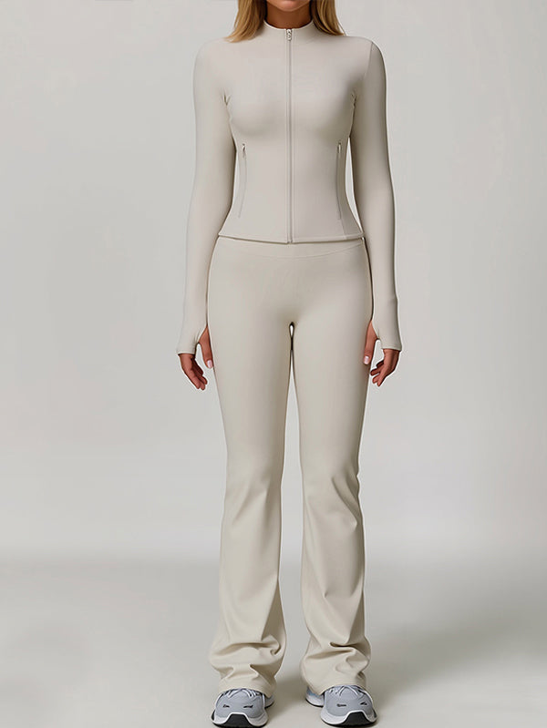 Set Running Jacket With wide Leg Legging