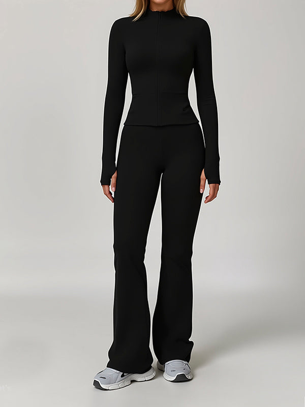 Set Running Jacket With wide Leg Legging