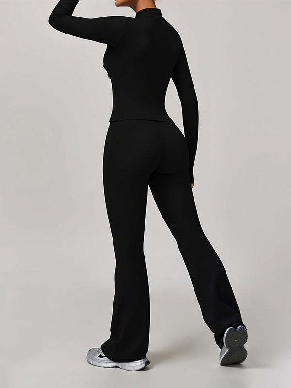 Set Running Jacket With wide Leg Legging