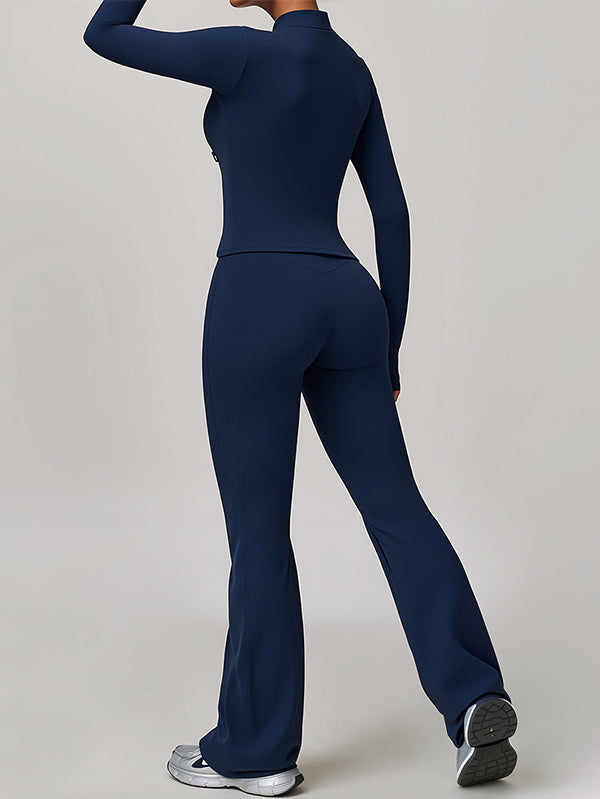 Set Running Jacket With wide Leg Legging