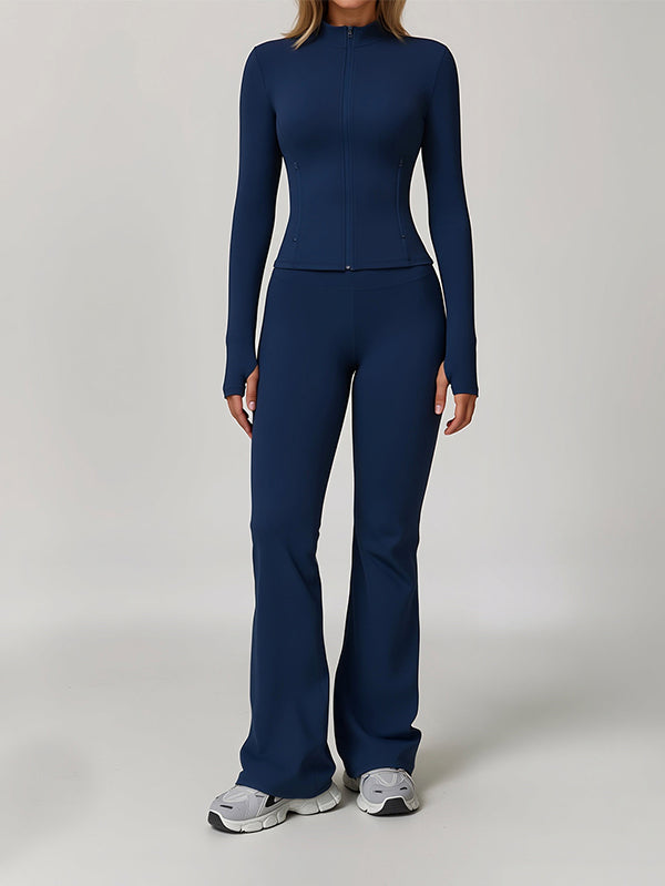 Set Running Jacket With wide Leg Legging