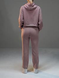 Set Casual Cropped Hoodie with pant