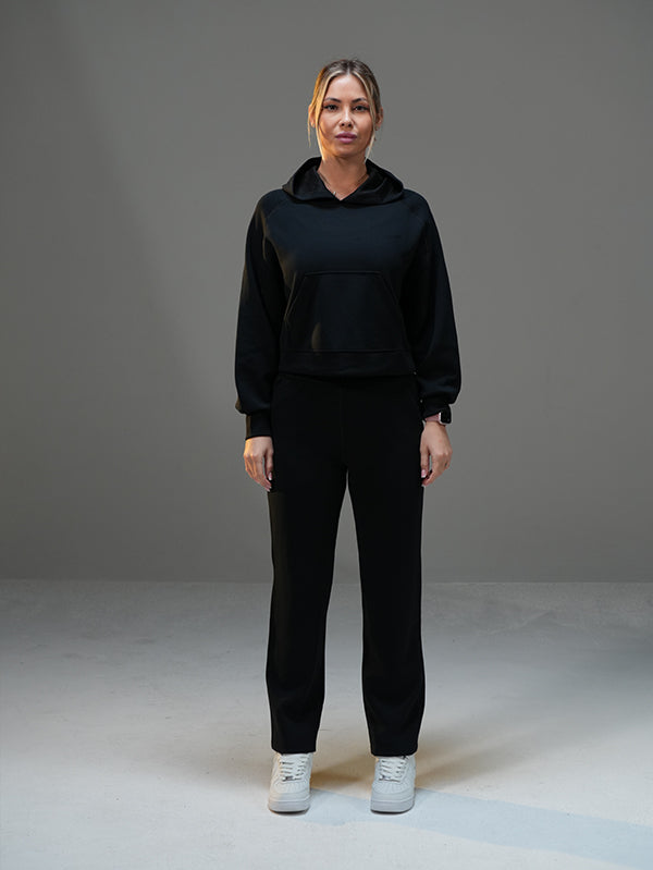 Set Casual Cropped Hoodie with pant