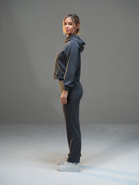 Set Casual Cropped Hoodie with pant