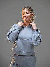 Set Casual Cropped Hoodie with pant