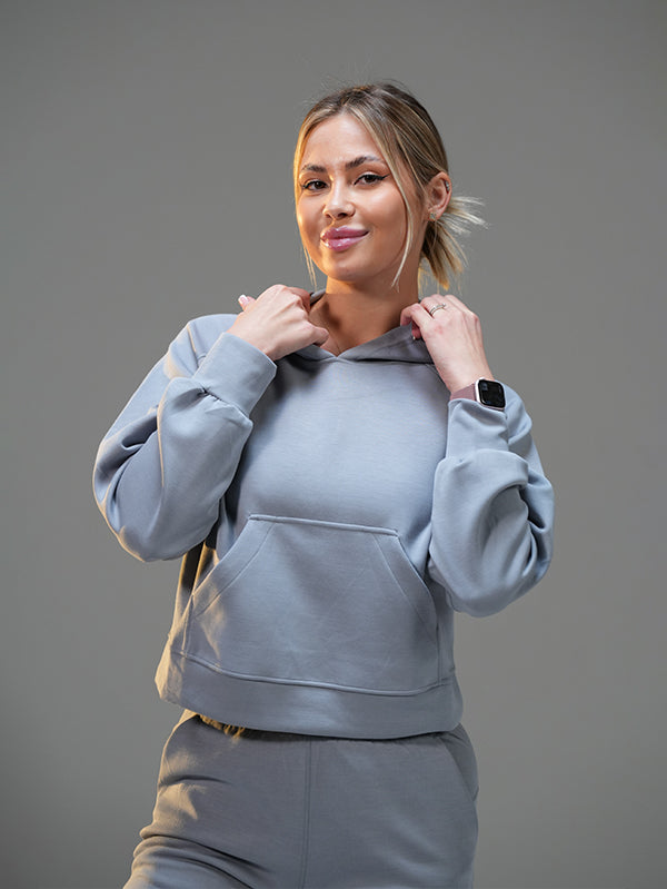 Set Casual Cropped Hoodie with pant