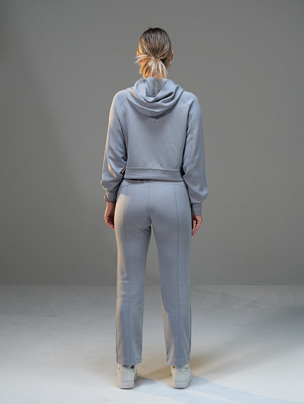 Set Casual Cropped Hoodie with pant