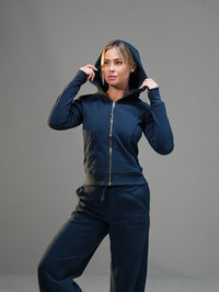 Set Full-zip Hoodie with Wide Leg Pant