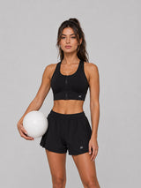 Set Zip-Front Sculpt Bra Top with Short