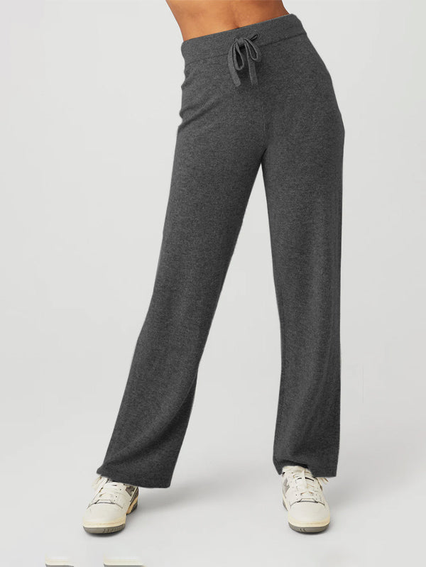 Cashmere High-Waist Jet Set Wide Leg Pant