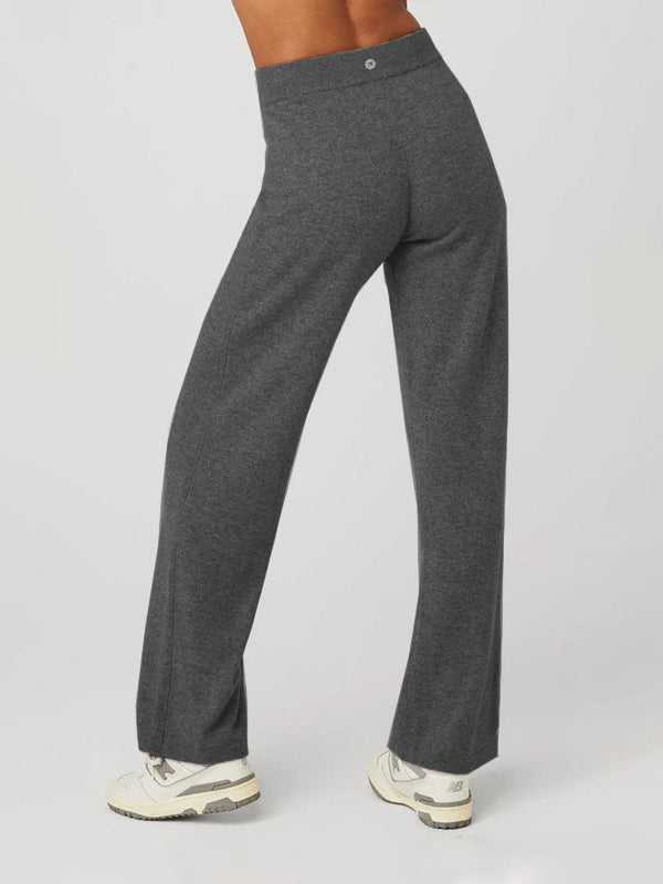 Cashmere High-Waist Jet Set Wide Leg Pant
