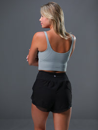 Running Shorts with Mesh Stitching