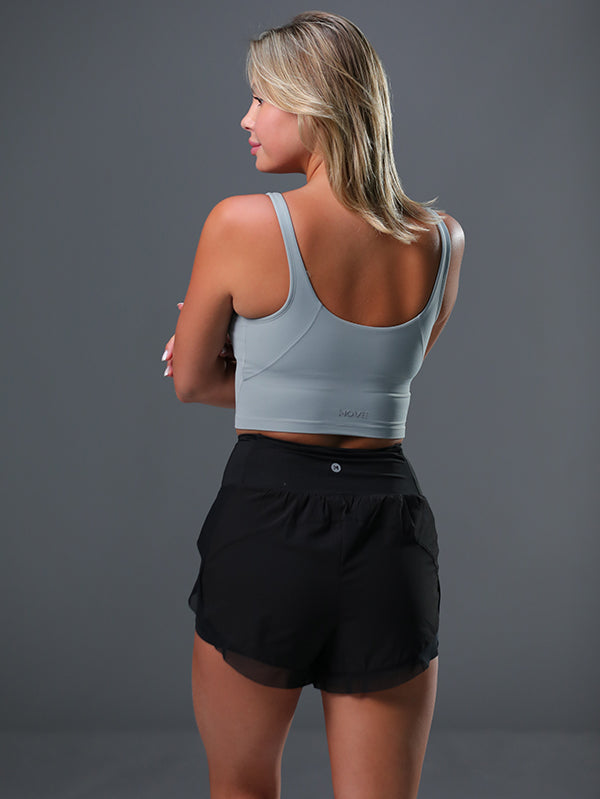 Running Shorts with Mesh Stitching