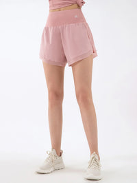 Running Shorts with Mesh Stitching