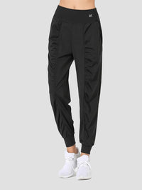 Lightweight Sports  Pants with a Wide Belt and Cuffs