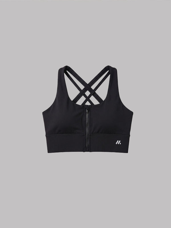 Set Zip-Front Sculpt Bra Top with Short